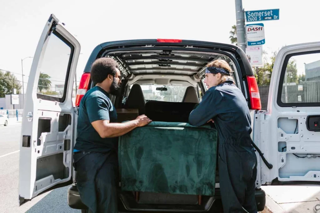 Moving truck loaded for an Auckland to Wellington house move on State Highway 1