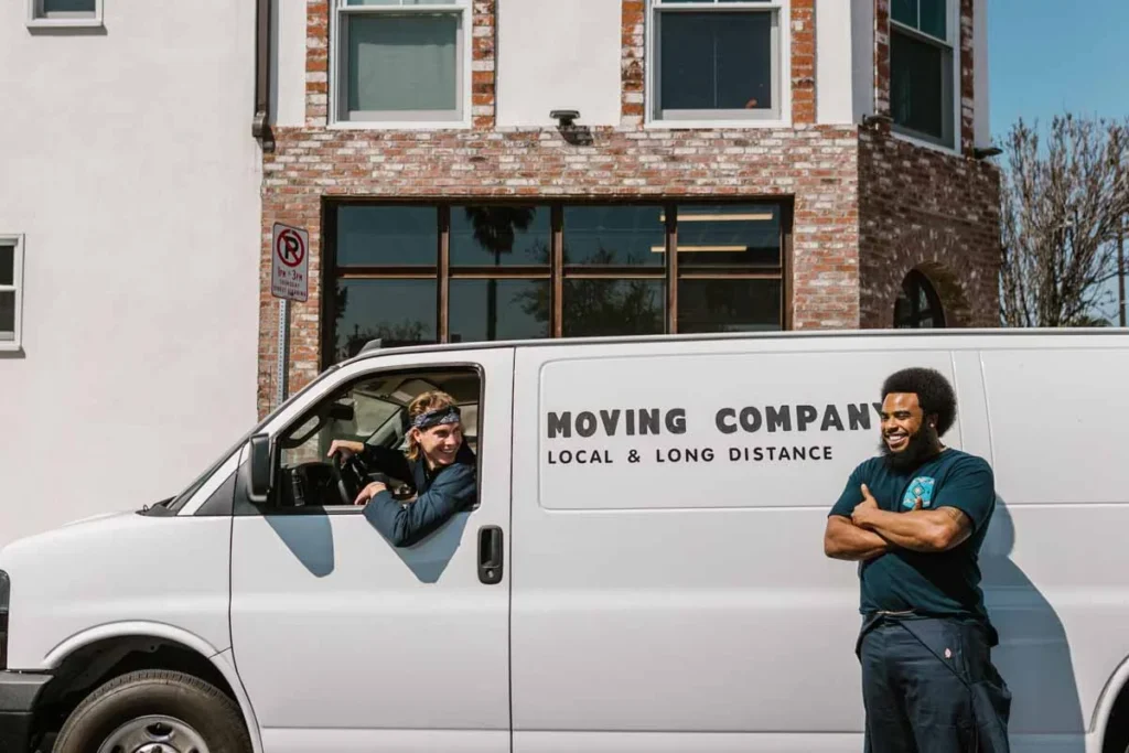 Moving truck parked outside a North Shore Auckland home on moving day